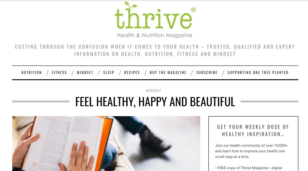 As seen in - Thrive Magazine