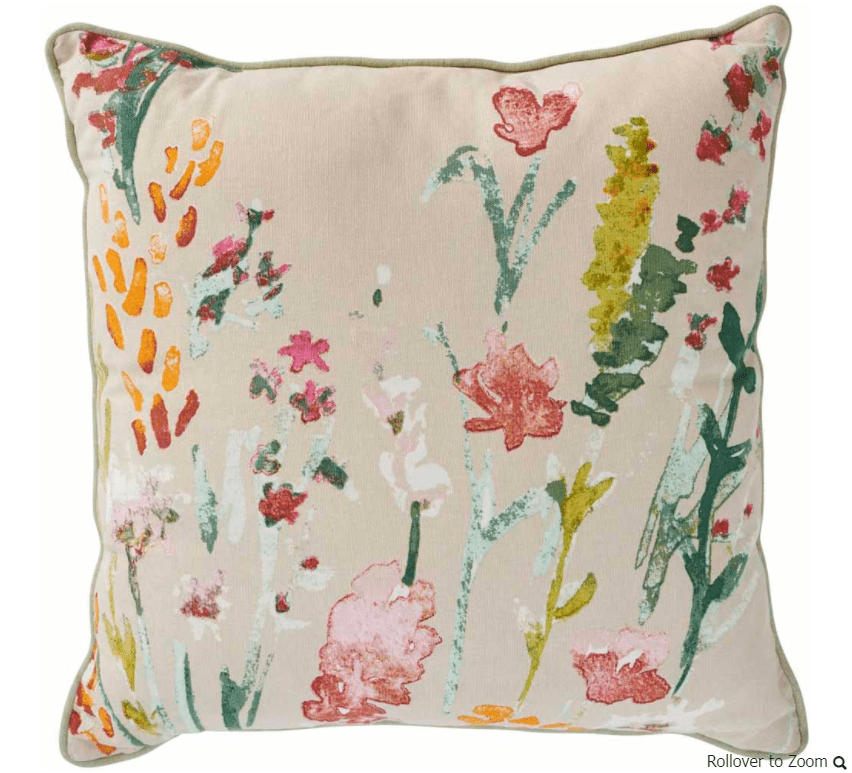 Wilko Homespun Floral Print Picnic Cushion